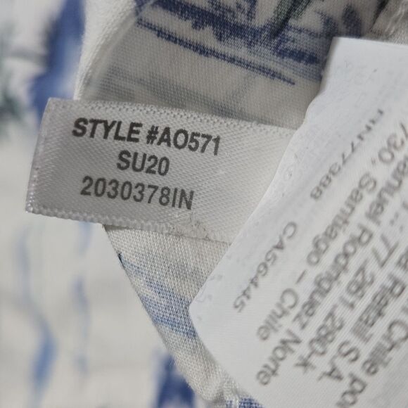 J. Crew Flex Washed Short Sleeve Button Down Sailboats Nautical Shirt Medium - Picture 5 of 5